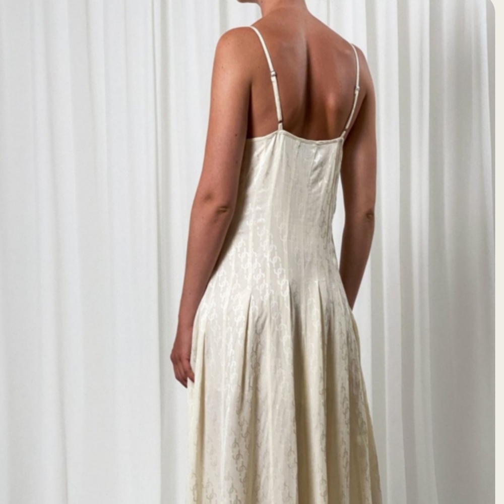 Birgitte Herskind Slip Luna Dress in Vanilla Sun Size 32 - Picture 4 of 16